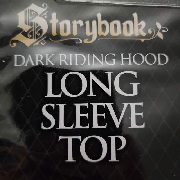 NWT Storybook Dark Riding Hood Long Sleeve Top Child M/L Wolf Halloween Costume - Picture 4 of 7